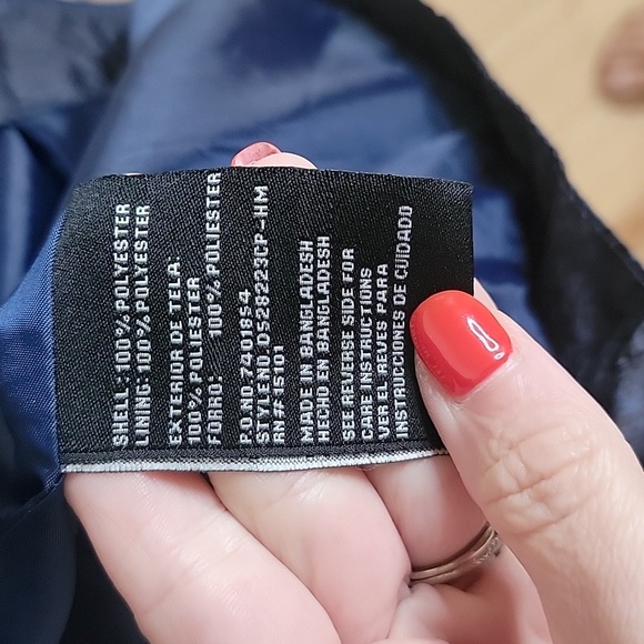 INTL DETAILS Navy Blue Parka In A Pocket SIZE Medium - Picture 6 of 7